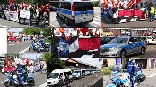 preview picture of video 'POLICE / POLIZEI - „Rems-Murr nazifrei! Demo Schorndorf, Germany,  12.04.2014.'