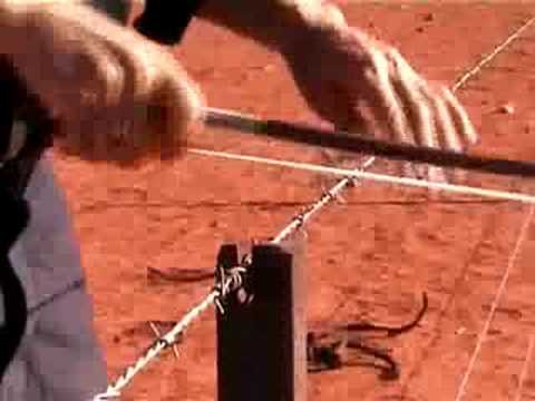 Jon Rose plays barbed wire fence