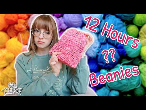 How Many Beanies in ONE Day? | Knitting Challenge