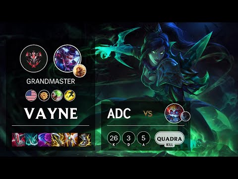 Vayne ADC vs Heimerdinger - NA Grandmaster Patch 11.21