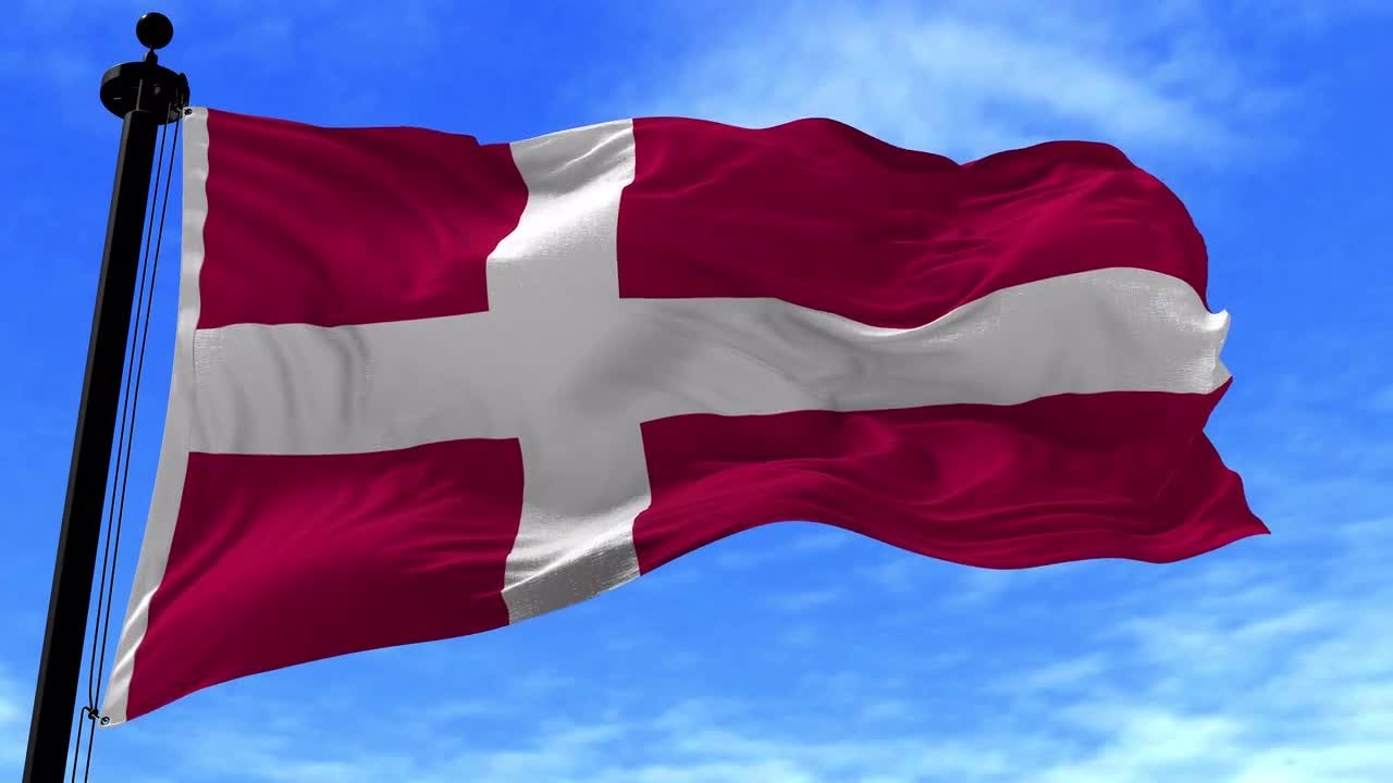 Denmark Flag Animation Motion Graphics