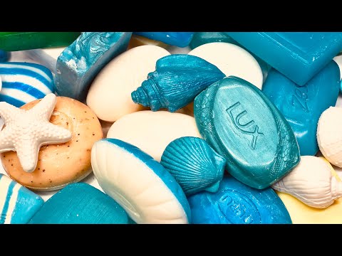 🌊 Reversed 🌊 Salt & Sea ASMR Soap Haul 🌊 Wrapping Boxing Packing Closing International Soaps 💚💙
