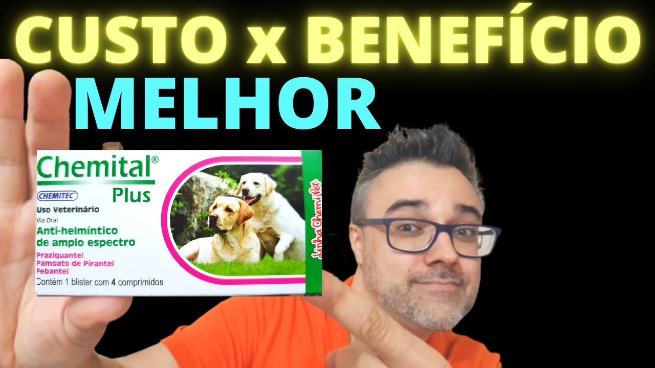 Vermifugo para cães CHEMITAL PLUS  - O MELHOR CUSTO X BENEFÍCIO do mercado