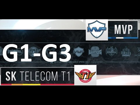 MVP vs SKT Game 1-3 Highlights - 2017 LCK SPRING SPLIT - FULL HIGHLIGHTS