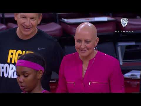 USC women's basketball honors Pac-12 Networks' Tammy Blackburn with customized 'Fight Forever'...