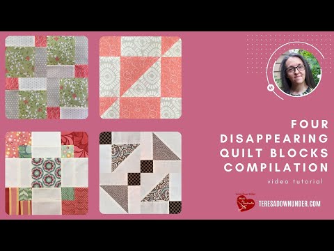 4 disappearing quilt blocks compilation