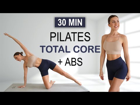 30 Min PILATES TOTAL CORE/AB WORKOUT | Tone + Sculpt your Core | No Repeat, No Equipment, No Jumping