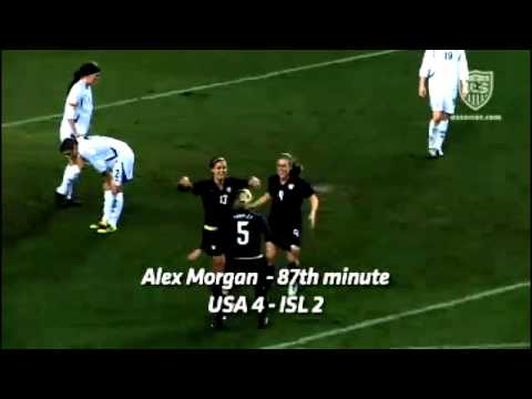 USWNT - Alex Morgan Goal v. Iceland (7th Int'l Goal) - March 9, 2011 - Algarve Cup 2011