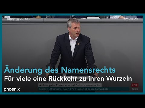 Johann Saathoff (SPD) zur Änderung des Ehenamens- und Geburtsnamensrechts am 12.04.24