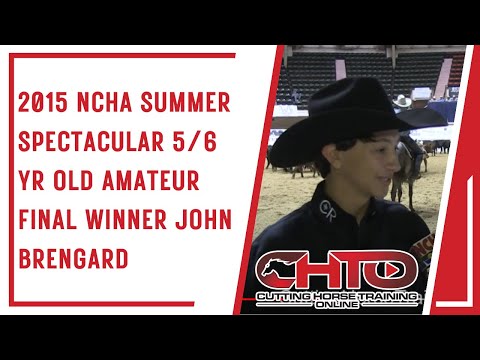 2015 NCHA Summer Spectacular 5/6 yr old Amateur Final Winner John Brengard