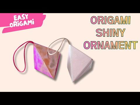 Easy Christmas Origami Santa Hat Ornament Step by Step