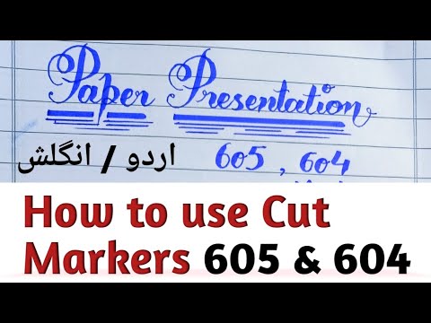 605 , 604 Cut Markers | How to write using Cut Markers In English and Urdu