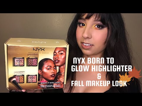 NYX Born To Glow Icy Highlighter Duo | Fall Makeup look 🍁