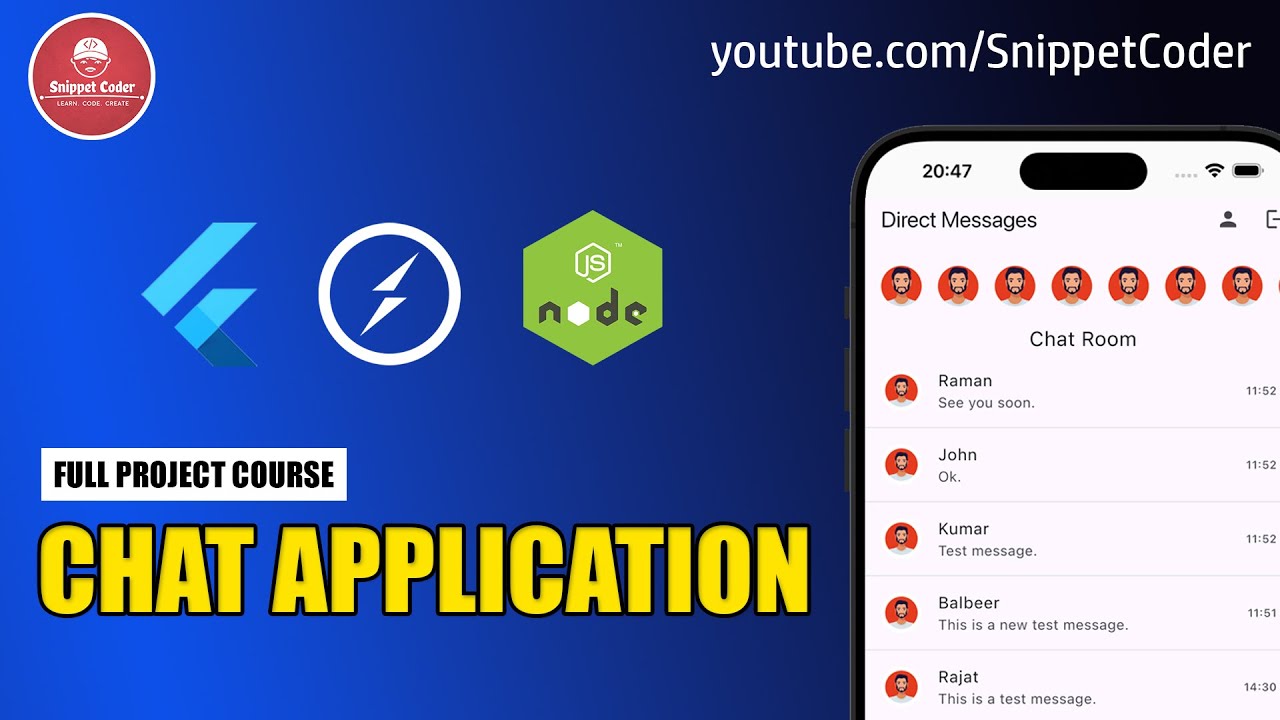 Complete Mobile Application Project: Build a Chat App Like a Pro Developer Step-by-Step Course 2025