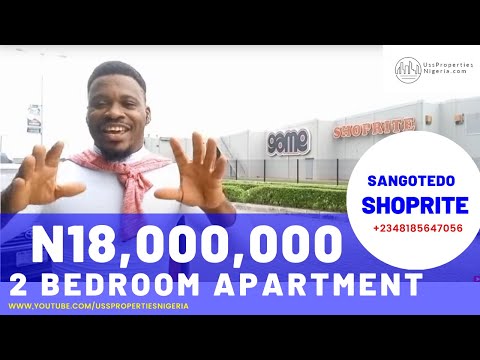 INSIDE AN N18M 2 BEDROOM APARTMENT IN A LUXURY ESTATE IN SANGOTEDO LAGOS