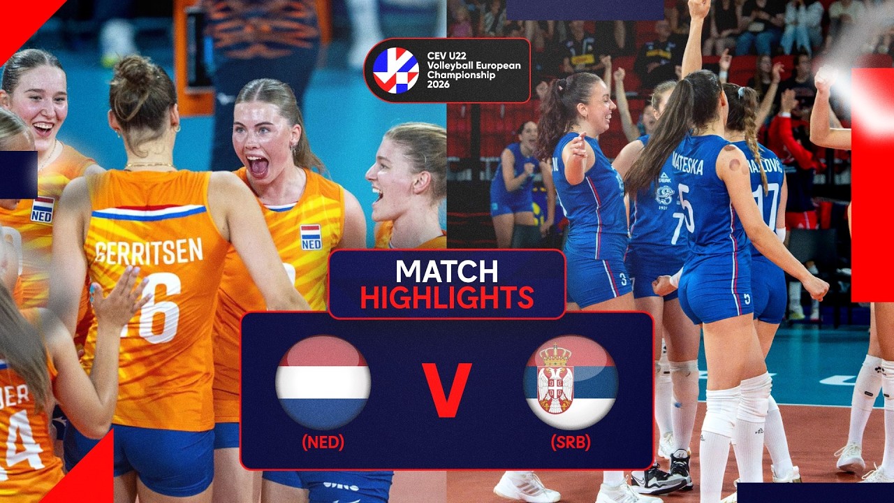 Highlights | The Netherlands vs. Serbia | CEV U/22 Volleyball European Championship 2026 | Women