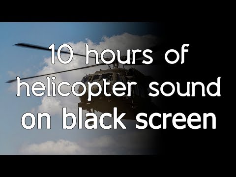 🎧 Helicopter sound cockpit Black Hawk high quality white noise HQ ASMR black screen dark screen Video