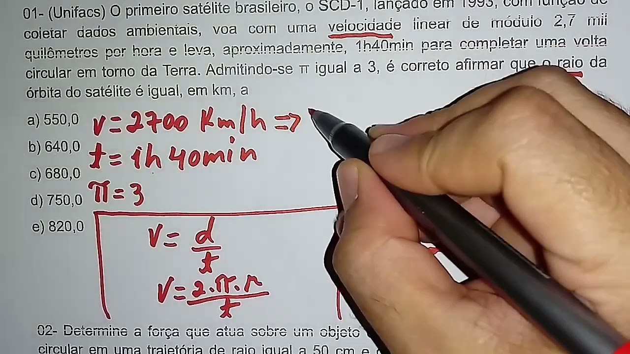 Exercícios Movimento Circular Uniforme