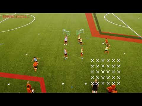 Dribbling | Übung für das Kindertraining | (Seitliches 1-gegen-1)