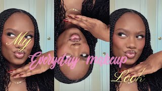 DETAILED easy Everyday Makeup routine on dark skin (combination skin & neutral undertone