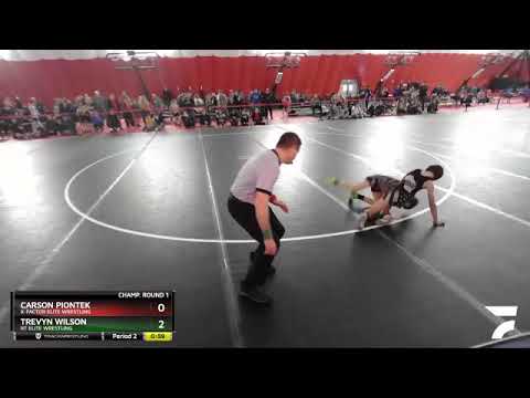 70 Lbs Champ. Round 1 - Trevyn Wilson, RT Elite Wrestling Vs Carson Piontek, X-Factor Elite Wrestl