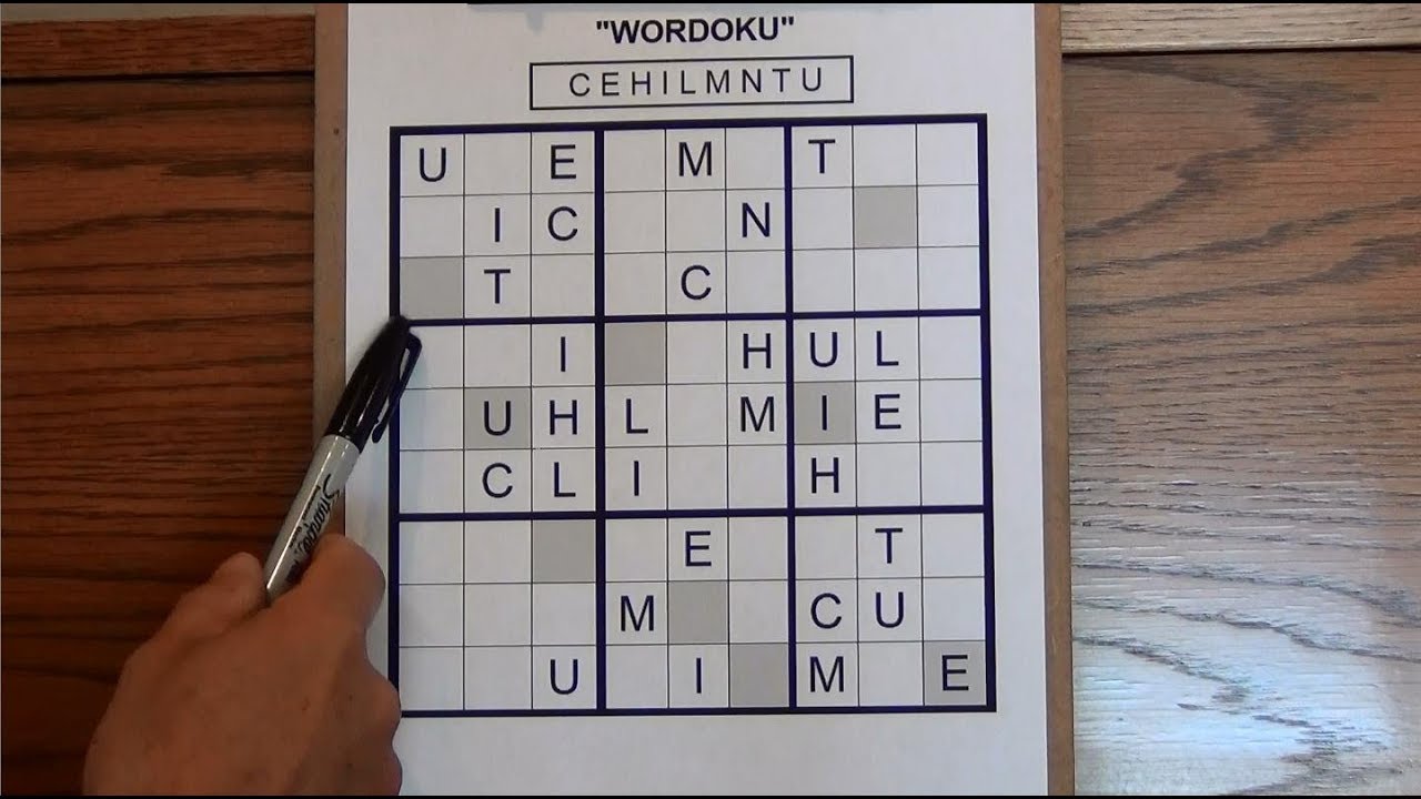 Sudoku - Wordoku Puzzle with Letters