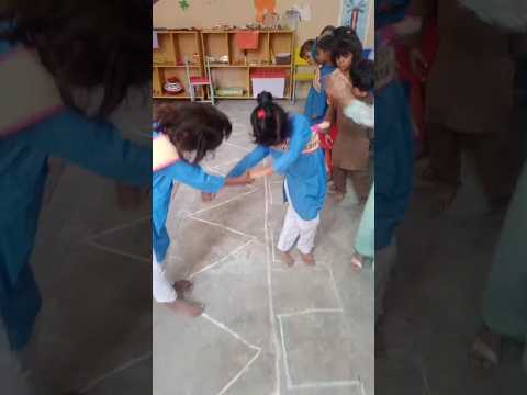 #Walk on the Chalk#Box and #Zigzag Path Challenge  #Two Friends Hand-in-Hand Fun Race#🤝 👣 #idease