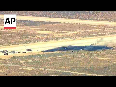 B-52 bomber crashes after takeoff at US military base in California