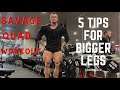 Insane Quad Workout / 5 fitness tips to grow your legs