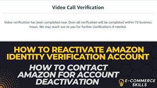 How To Reactivate Amazon Identity Verification Account | How To Contact Amazon For Reactivation