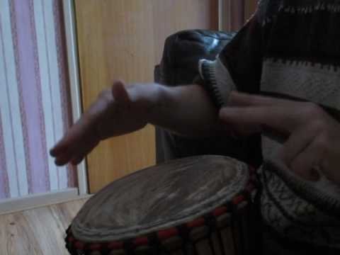 DJEMBE drum..bosa nova style beat (played normal speed and very slow speed)