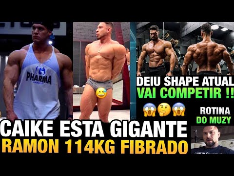CAIKE ENORME - RAMON ESTÁ MUITO SECO COM 114KG - MUZY MOSTRA SUA ROTINA + FABRICIO, MORAES E DEIU
