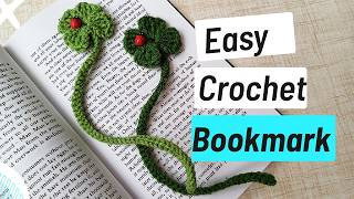 Clover crochet bookmark 🍀 Bookmark Crochet for Beginners