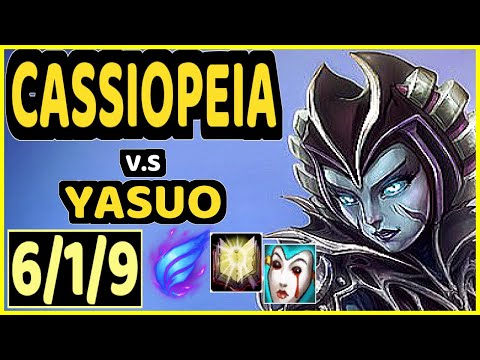 STROMPEST (CASSIOPEIA) vs YASUO - 6/1/9 KDA MID GAMEPLAY - NA Ranked GRANDMASTER