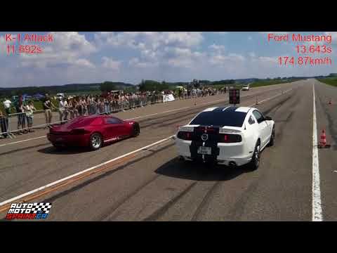 Thumbnail for K-1 Attack vs. Ford Mustang Drag Race 1/4M (402m), 26.05.2018 » Kámen u Pacova, automotosprint.cz by K-1 Attack