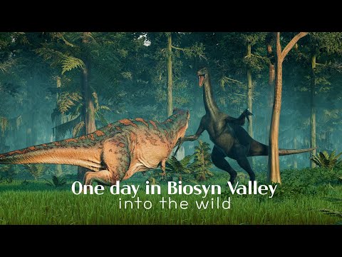 One day in Biosyn Valley, Ankylosaurus, Therizinosaurus Jurassic World Evolution 2