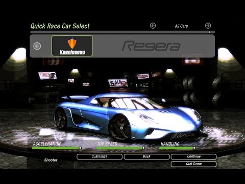 Koenigsegg regera Mod in Need for Speed Underground 2