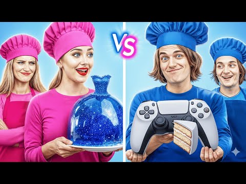 Team Blue vs Team Pink 🍳 Who Cooks It Better by 123 GO! SHORTS