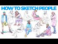 How to sketch PEOPLE quickly & accurately!