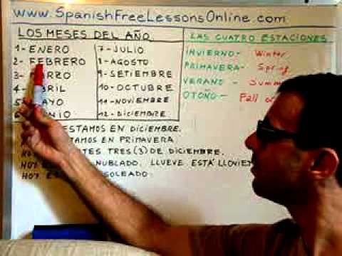 Free Spanish Lessons - Lessons Nbr. 13 - 19