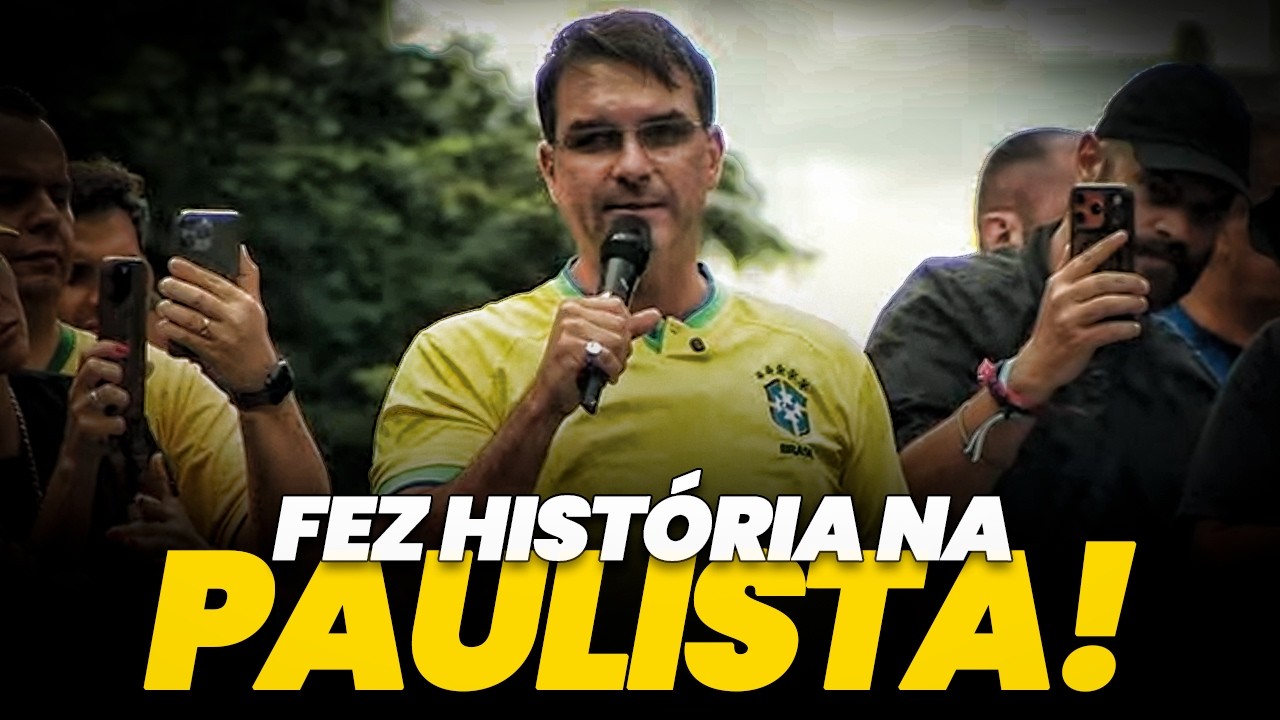 Flávio Bolsonaro faz discurso histórico na avenida Paulista