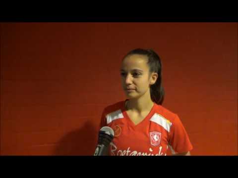 20161005 Interview with Marthe Munsterman   player of FC Twente  after the UWCL Match   32 finales b