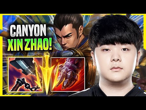 CANYON IS A GOD WITH XIN ZHAO! - DK Canyon Plays Xin Zhao JUNGLE vs Lee Sin! | Preseason 2022