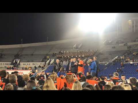 Liberty Bowl postgame celebration after Oklahoma State's win over Missouri