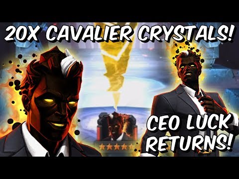 20x 6 Star Sunspot Cavalier Featured Crystal Opening CEO Luck?! - Marvel Contest of Champions