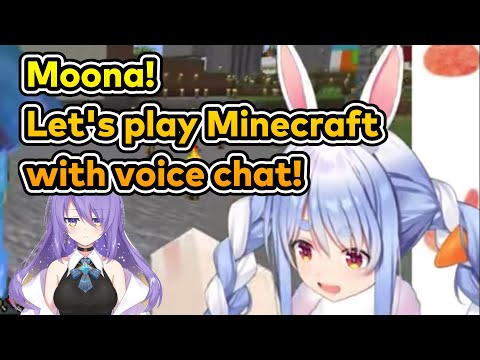 [Eng Sub] Pekora and Moona promise to play Minecraft with voice chat (Usada Pekora)[Hololive]