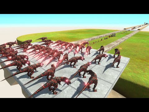 How Much MAGMA T-REX  Need To Pass The Death Path? ► Animal Revolt Battle Simulator