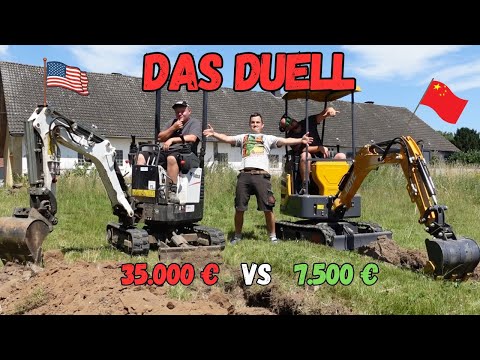 Was taugt ein 7.500 € Bagger aus China | das Duell!