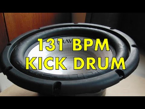 131 BPM Kick Drum Metronome, 131BPM Bass Drum Thump, 4 on the Floor Kick, 131 Beats Per Minute Bombo