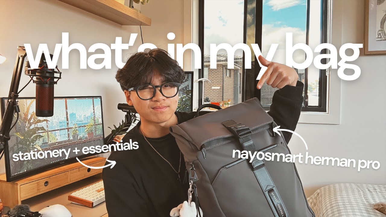 💼🌱 back to school: what’s in my backpack — my essentials + stationery, nayosmart herman pro backpack